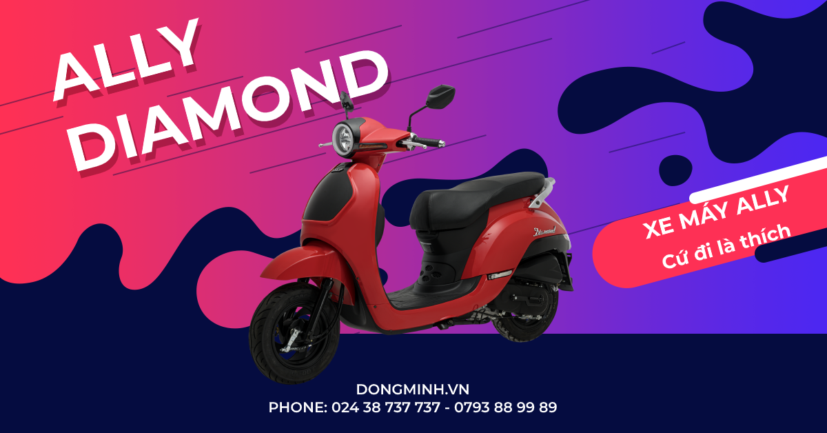Xe ga 50cc ALLY Diamond thiết kế mới lạ, độc đáo và cuốn hút