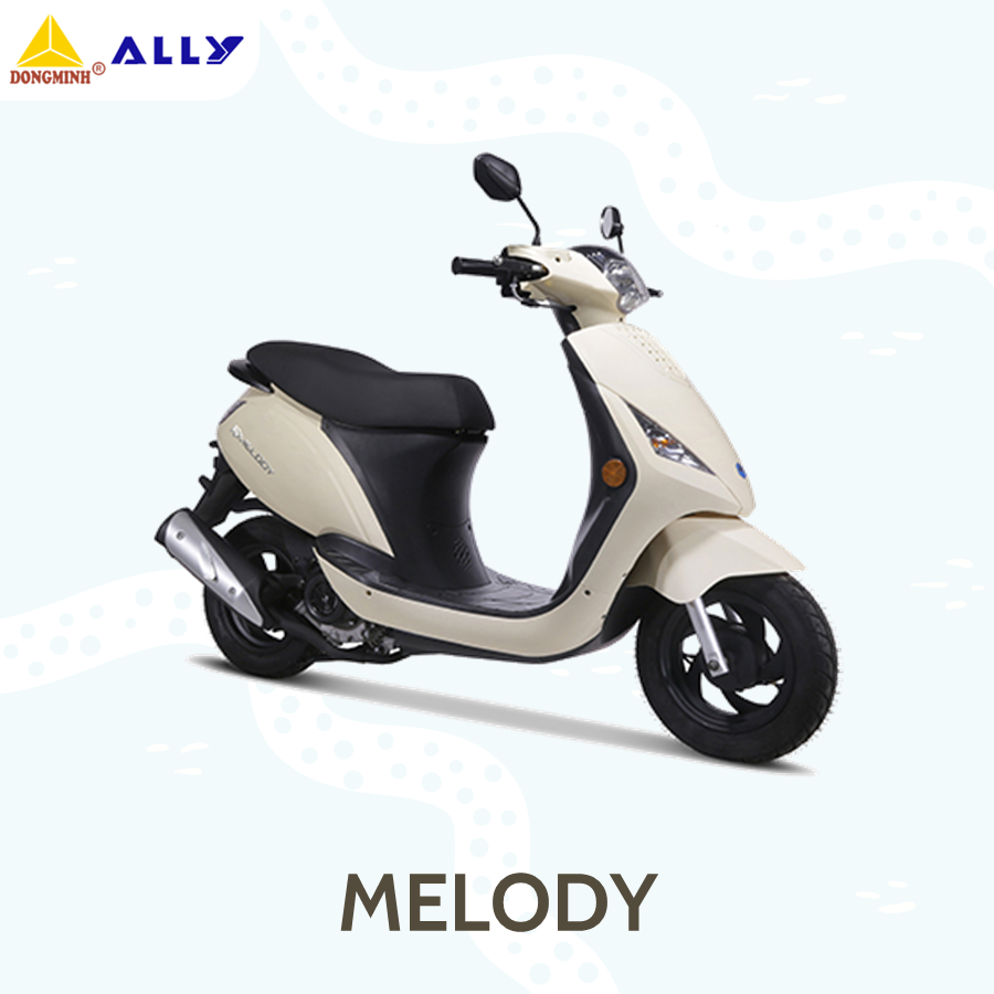 ALLY Melody có ngăn chứa đồ dưới yên rất rộng rãi, các bạn có thể yên tâm cất giữ túi, mũ và các vật dụng